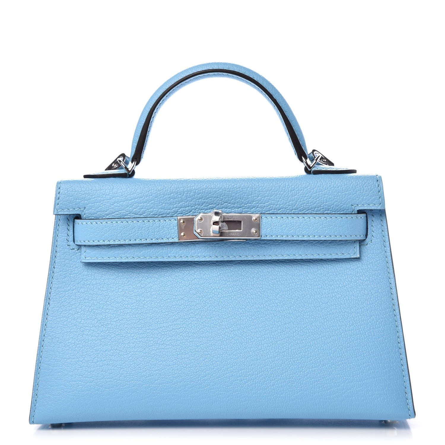 Hermes Chevre Mysore Mini Kelly Sellier 20 Celeste 1 of 8