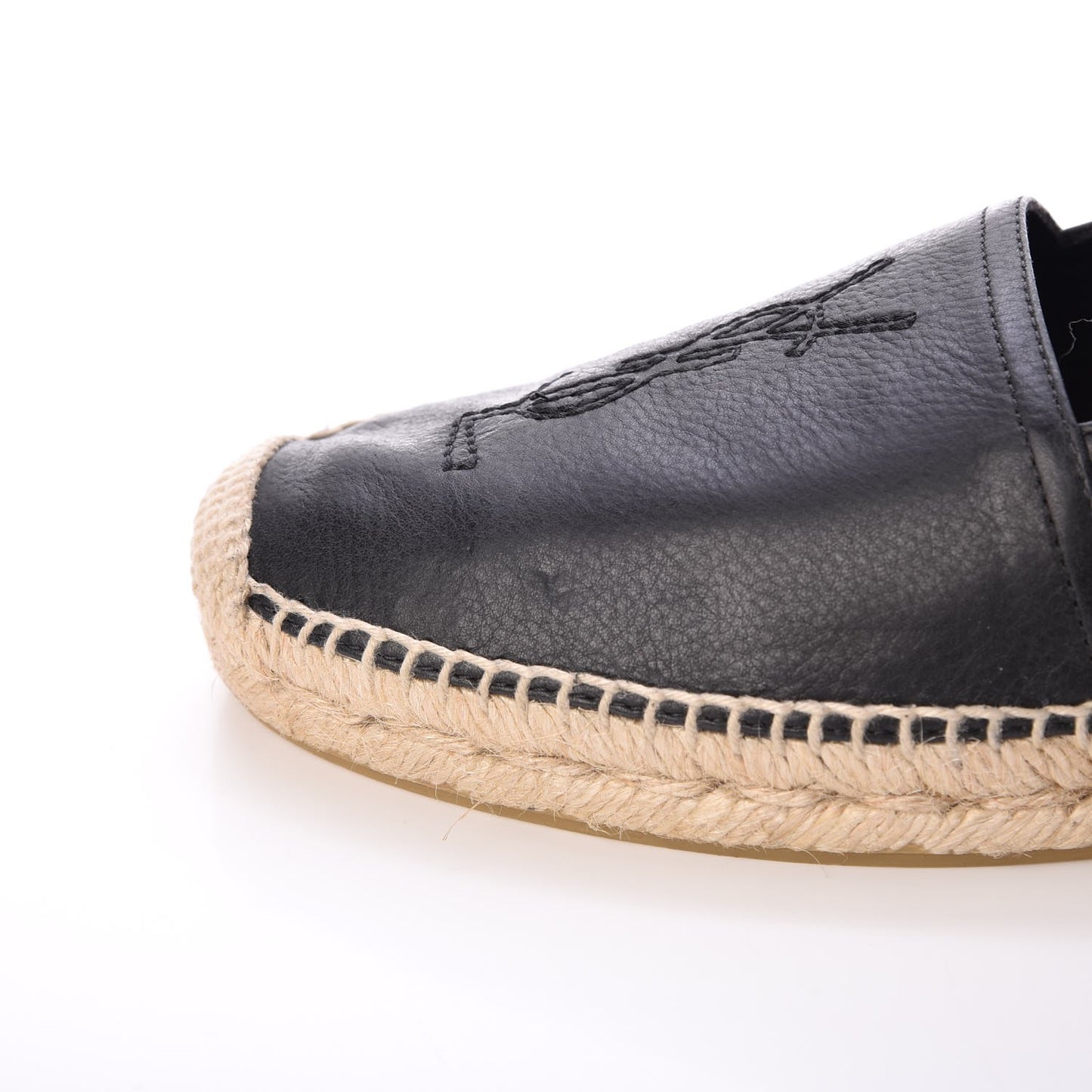 Lambskin Monogram Espadrilles 39 Black