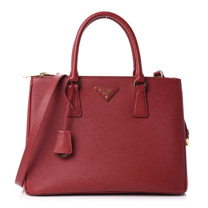 Prada Saffiano Medium Galleria Double Zip Tote Fuoco 1 of 10