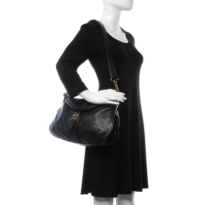 Burberry Grainy Calfskin Medium Creighton Hobo Black 2 of 11