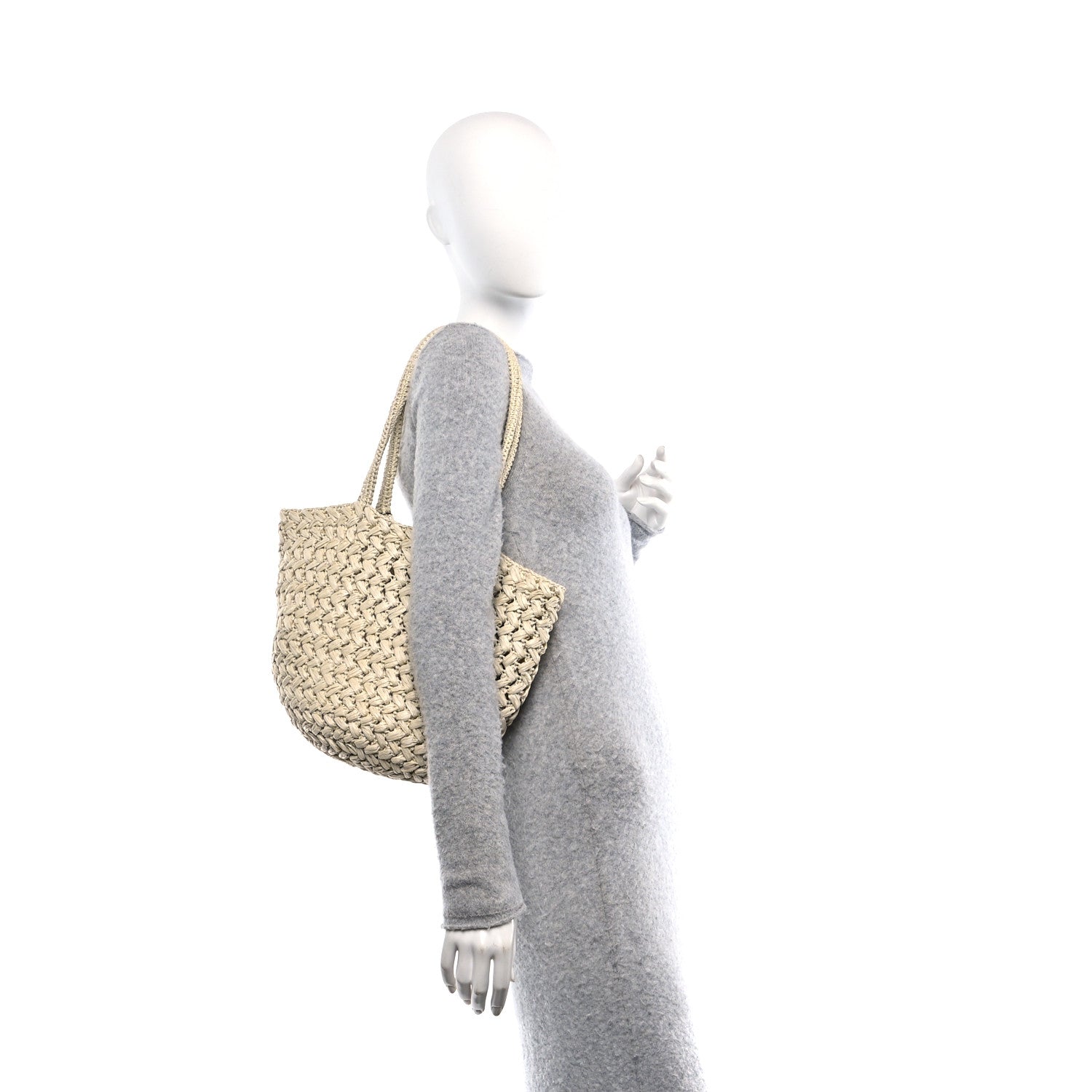 The Row Raffia Estelle Tote Bag Wheat 3 of 9