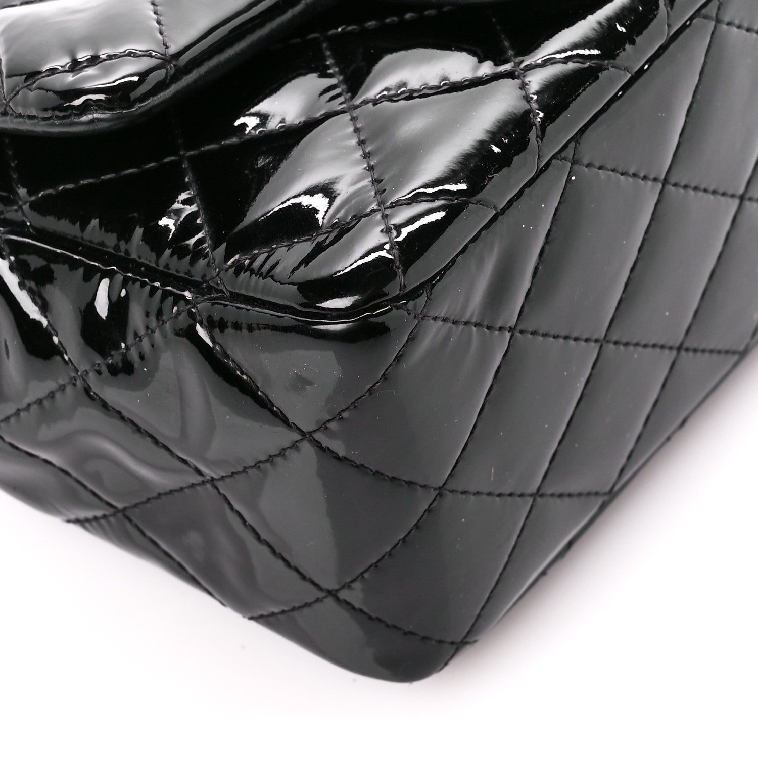 Chanel Patent Calfskin Quilted Mini Square Flap Black 10 of 11