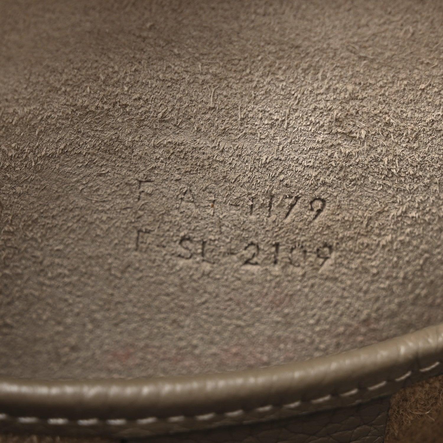 Celine Drummed Calfskin Nano Luggage Souris 8 of 15