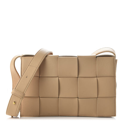 Bottega Veneta Lambskin Maxi Intrecciato Cassette Crossbody Bag Nude 1 of 9