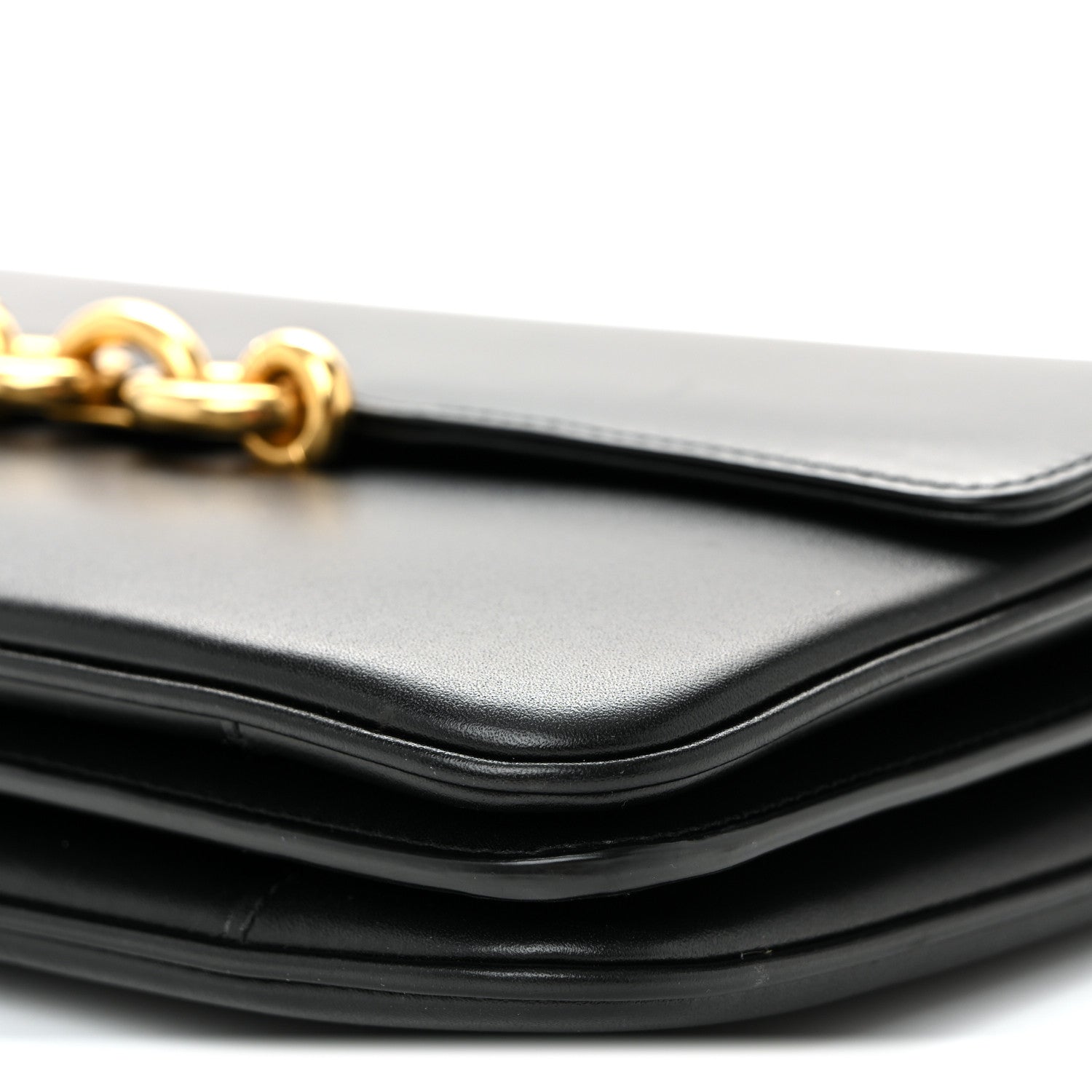 Saint Laurent Smooth Calfskin Le Maillon Satchel Black 9 of 9