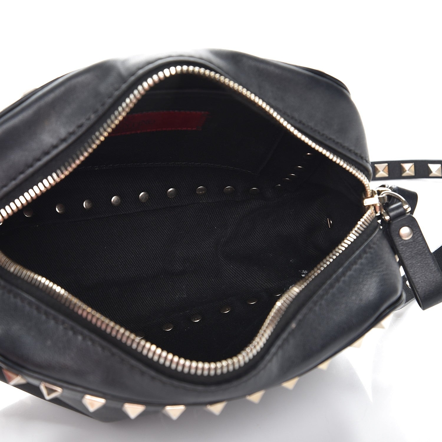Valentino Garavani Calfskin Rockstud Camera Crossbody Bag Black 5 of 7