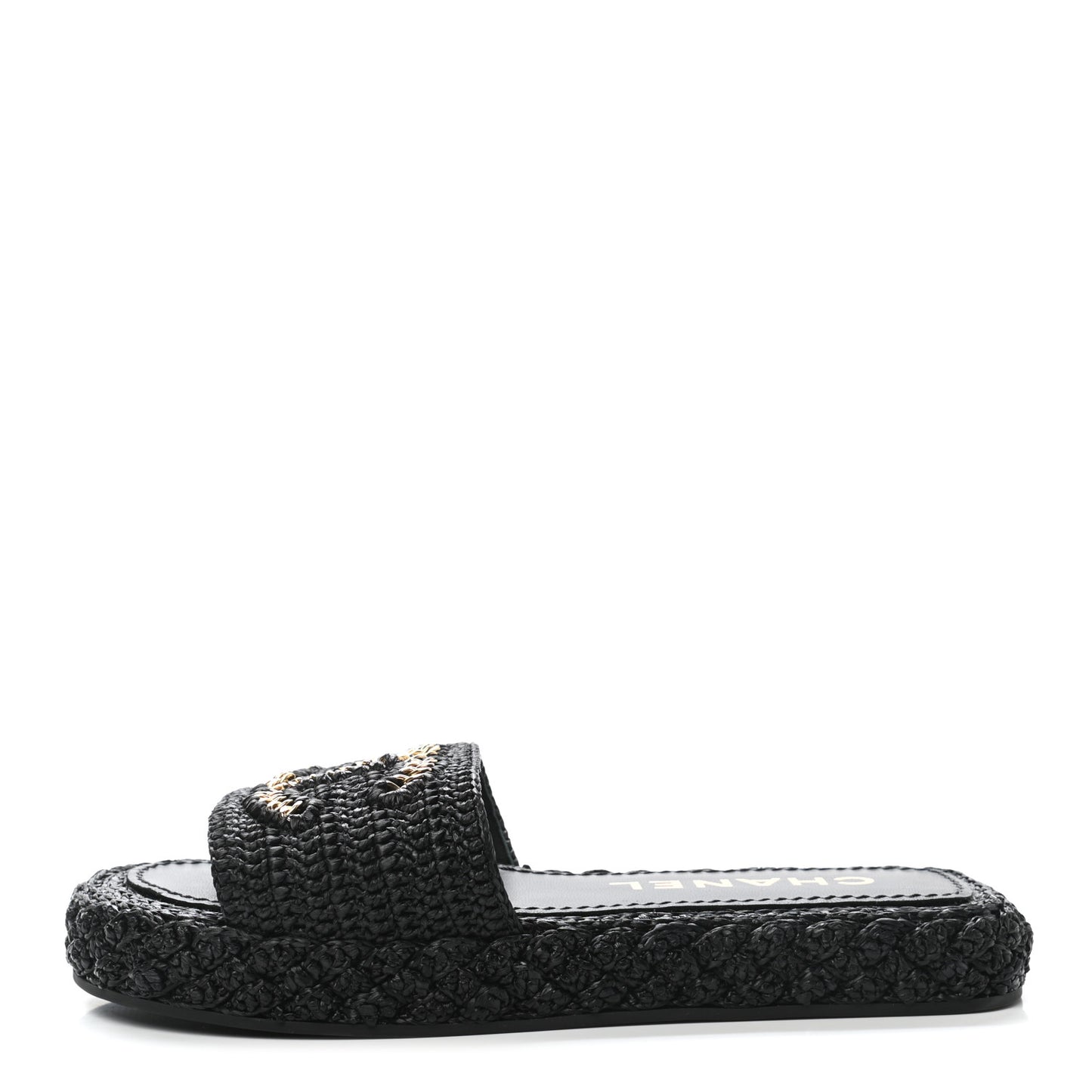 Cord Braided CC Mules 37 Black
