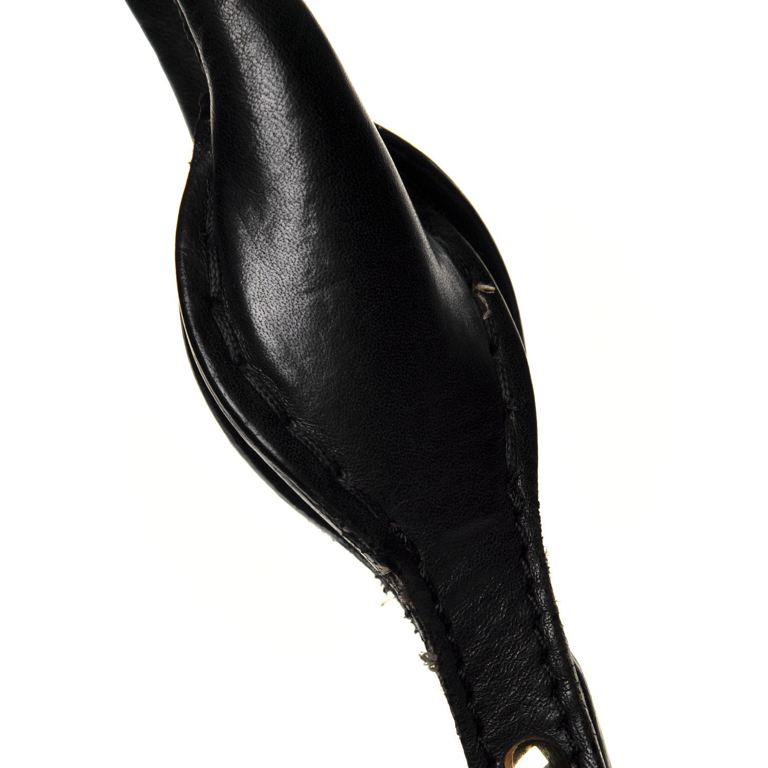 Burberry Calf Hair Patent Grommet Fringe Big Crush Tote Black 6 of 7