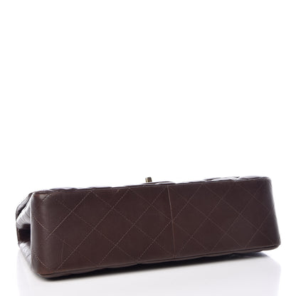 Chanel Lambskin Quilted Jumbo Single Flap Dark Brown 4 of 11
