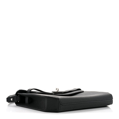 Hermes Togo Kelly Depeches 25 Pouch Black 4 of 8