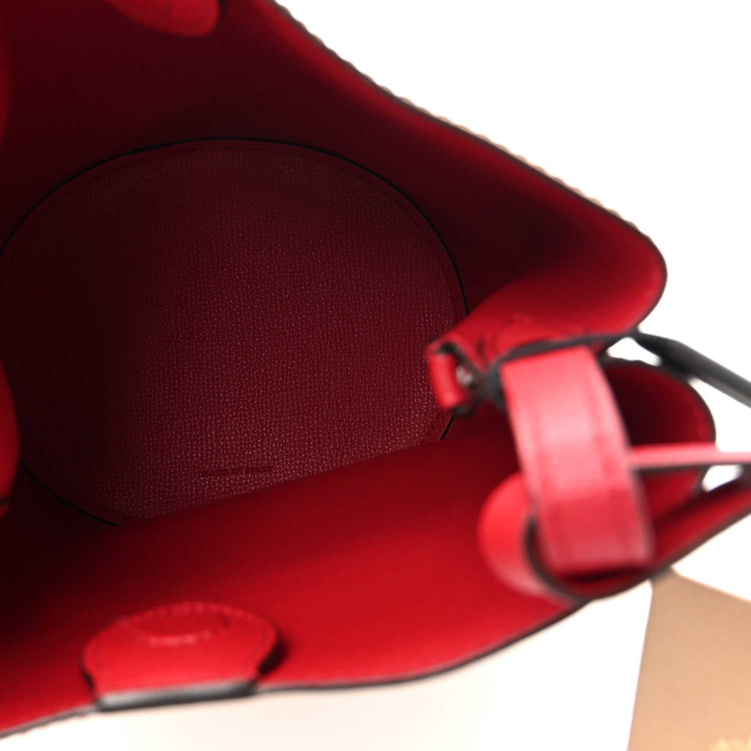 Burberry Haymarket Check Colours Small Lorne Bucket Crossbody Poppy Red 5 of 10
