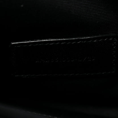 Saint Laurent Grain De Poudre Textured Mixed Matelasse Triquilt Monogram Clutch Black 7 of 13