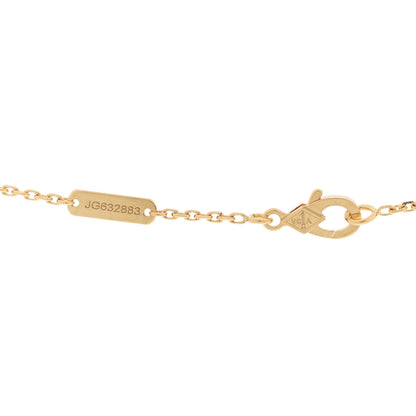 Van Cleef & Arpels 18K Yellow Gold Guilloche Vintage Alhambra Pendant Necklace 4 of 6