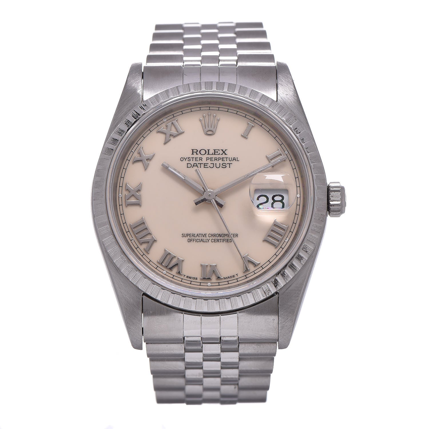 Rolex Stainless Steel 36mm Oyster Perpetual Datejust Watch White Roman 16220 1 of 6