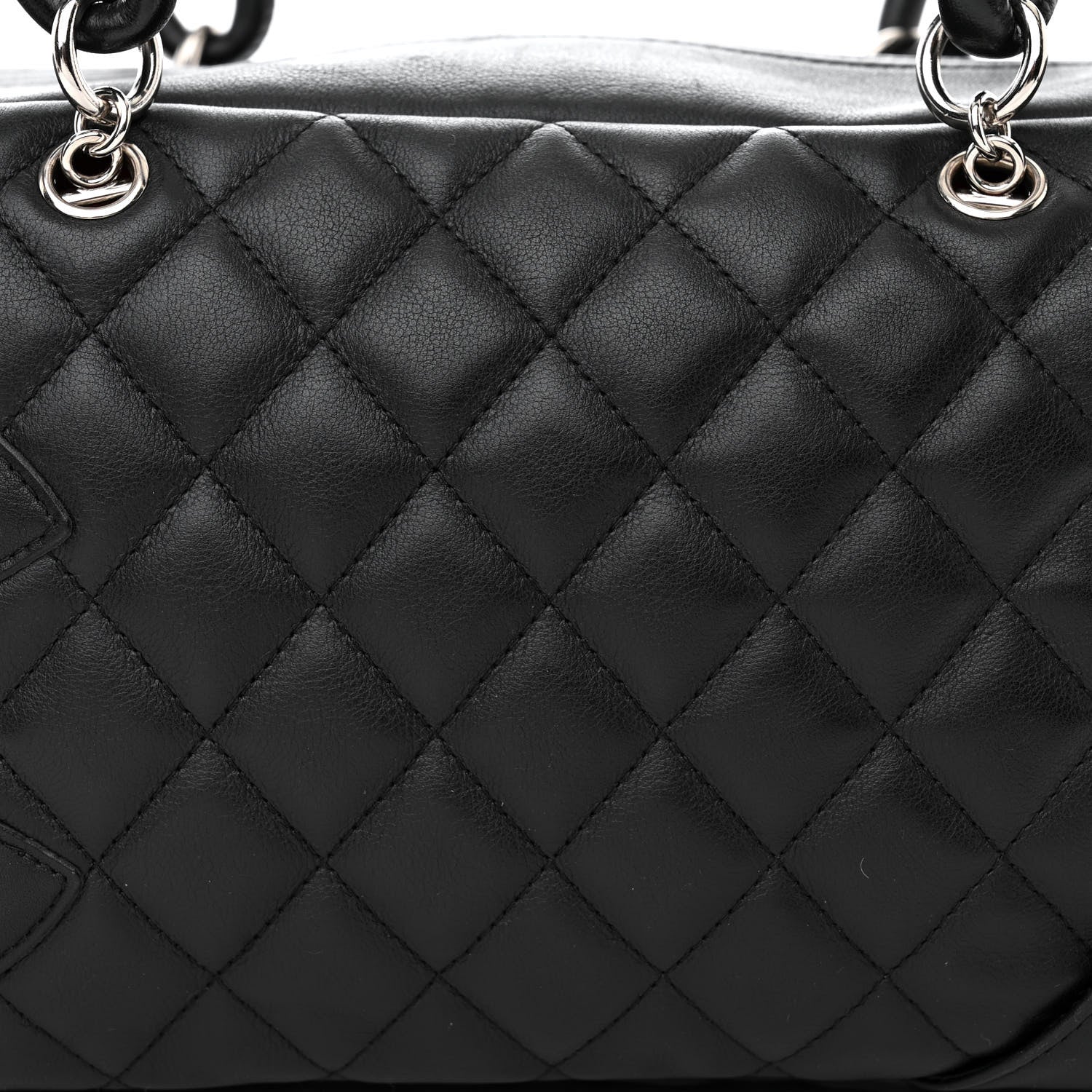 Chanel Calfskin Quilted Large Cambon Bowler Black 8 of 10