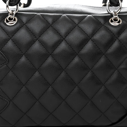 Chanel Calfskin Quilted Large Cambon Bowler Black 8 of 10