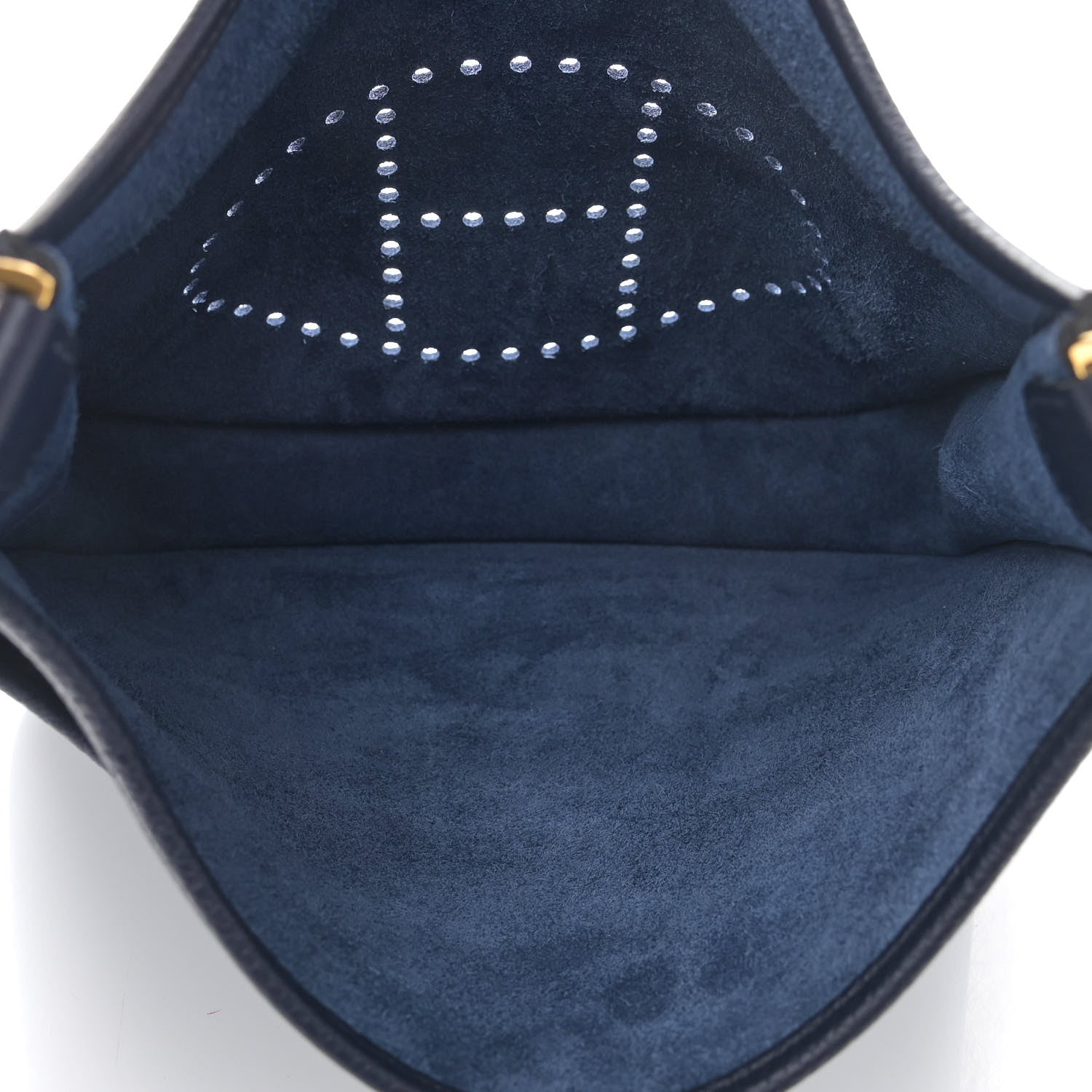 Hermes Taurillon Clemence Quadrille Evelyne III PM Bleu Nuit Bleu Saphir Anemone Capucine 4 of 10