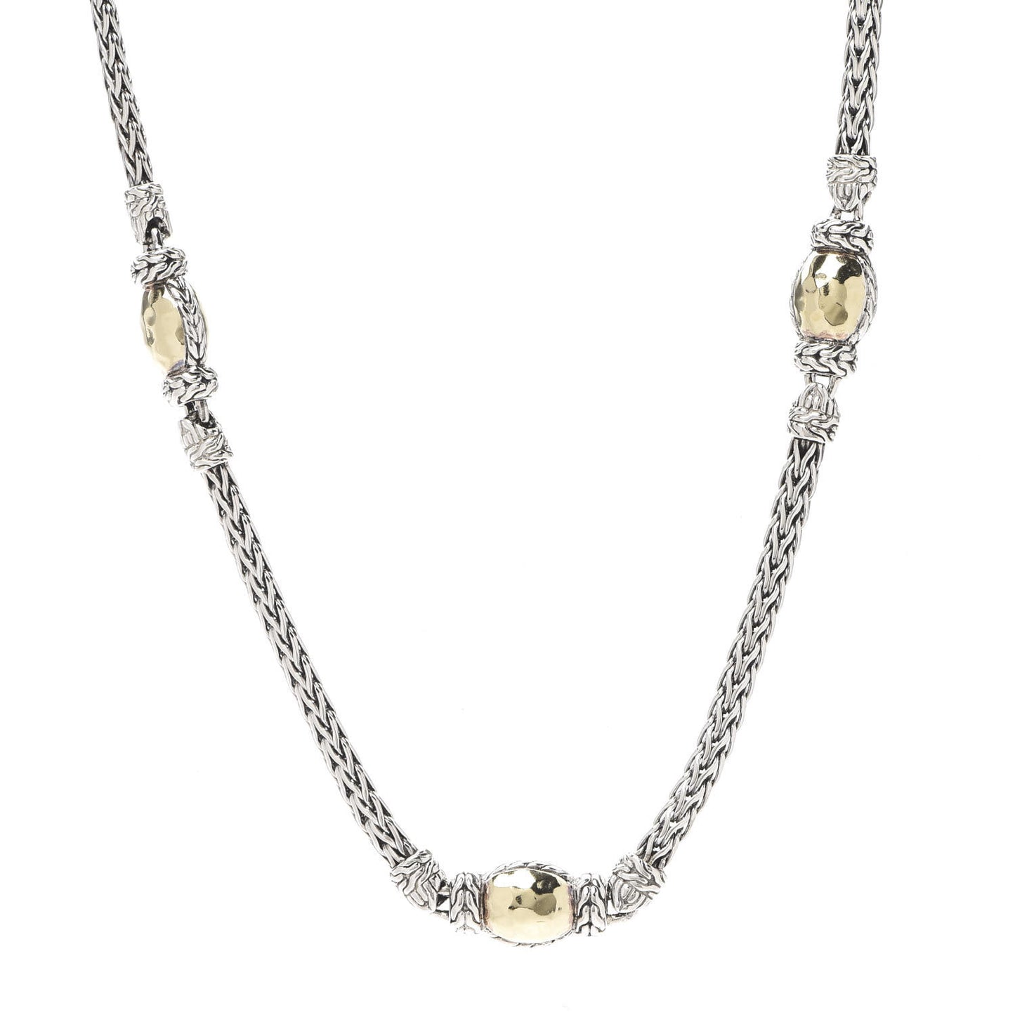 Sterling Silver 22K Yellow Gold Palu Station Necklace