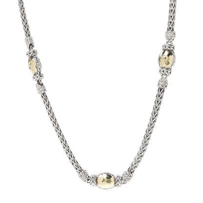 John Hardy Sterling Silver 22K Yellow Gold Palu Station Necklace 1 of 6