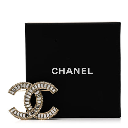 Chanel Baguette Crystal CC Brooch Gold 5 of 5
