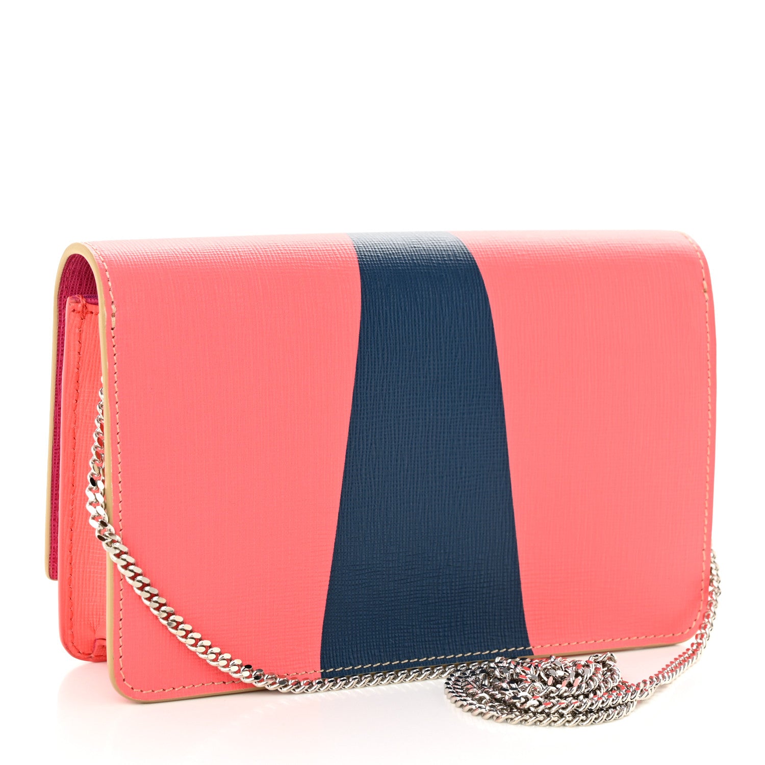 Fendi Vitello Elite Crystal Eye Monster Tube Wallet on Chain Bellini Multicolor 3 of 11