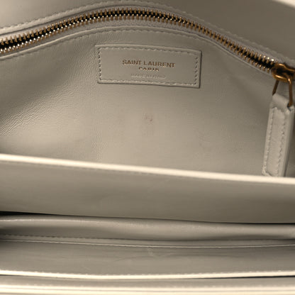 Saint Laurent Smooth Calfskin Le Maillon Satchel Crema Soft 5 of 14