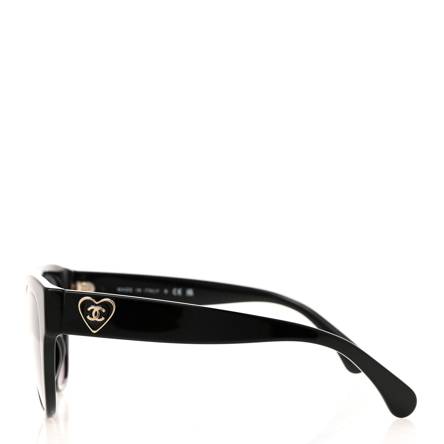 Chanel Acetate Enamel Heart Butterfly Sunglasses 5477-A Black 3 of 8