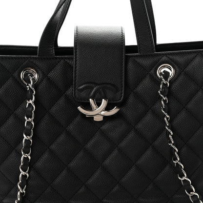 Chanel Caviar Quilted Large CC Box Shopping Tote Black 8 of 10