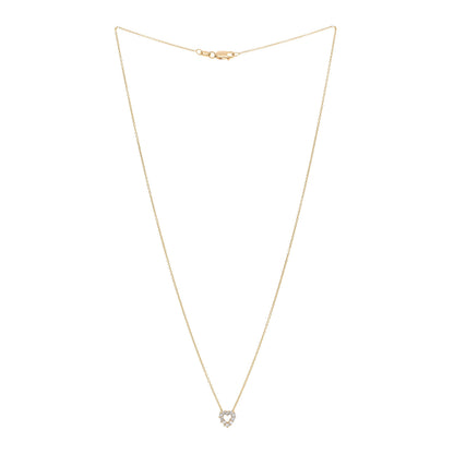 Roberto Coin 18K Yellow Gold Diamond Tiny Treasures Heart Pendant Necklace 3 of 4