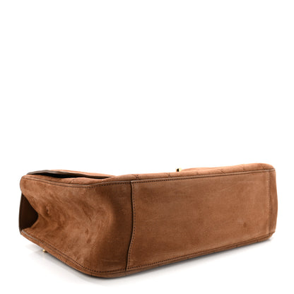 Chanel Suede Calfskin Small Souplissimo Maxi Flap Camel 4 of 10