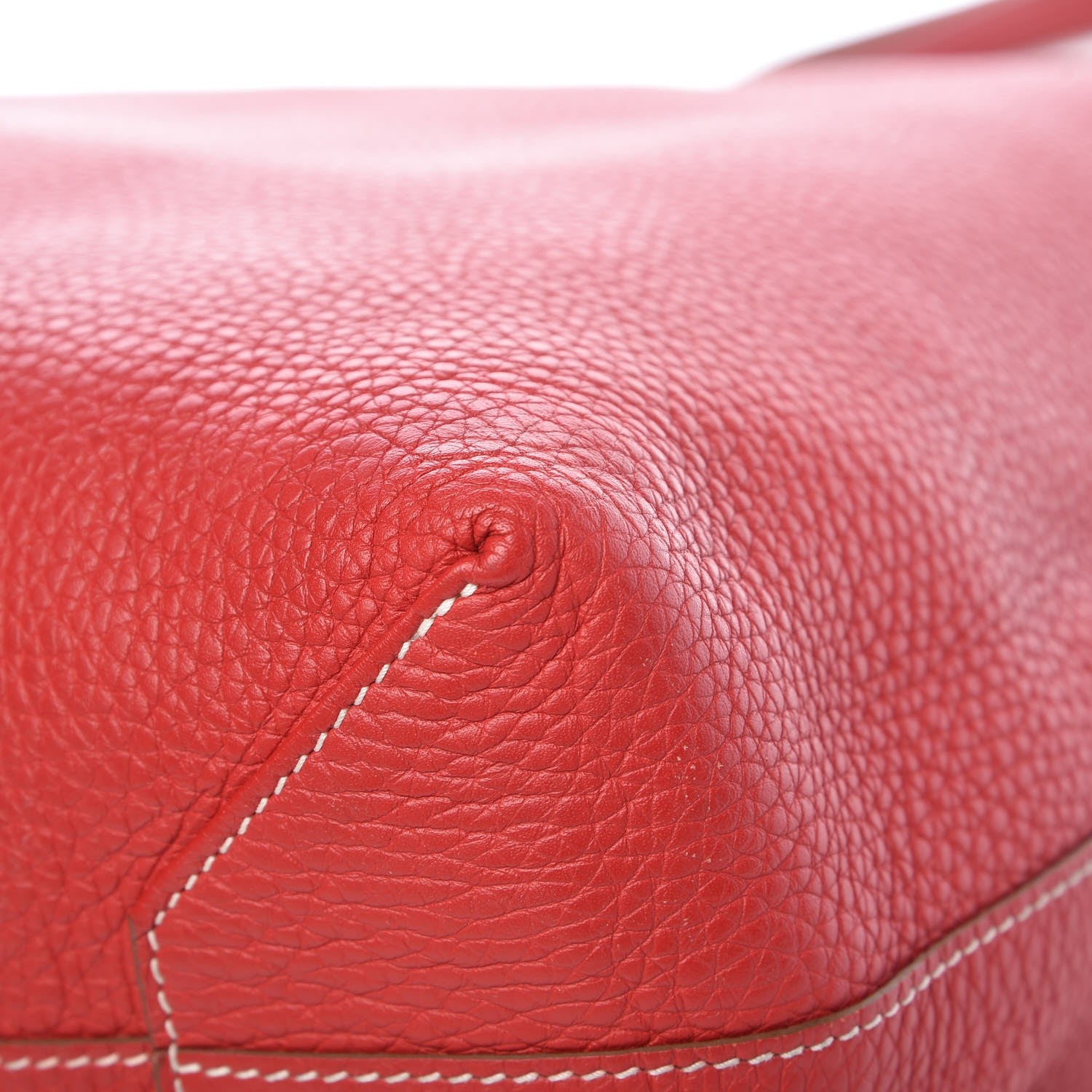 Hermes Taurillon Clemence Double Sens 45 Reversible Tote Rouge Casaque Crevette 12 of 13