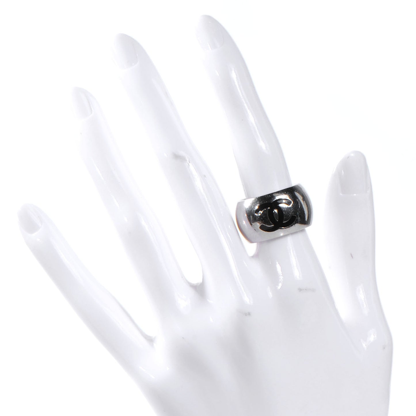 Metal CC Ring Silver 6.5