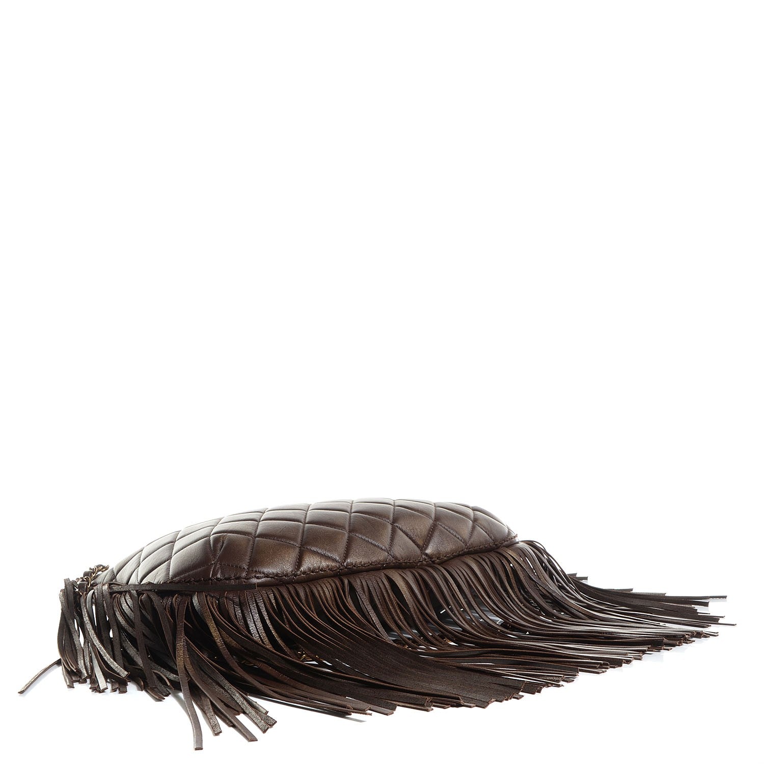 Chanel Calfskin Into The Fringe Hobo Brown 4 of 9