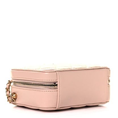 Chanel Lambskin Quilted CC Pearl Crush Camera Case Light Beige 6 of 7
