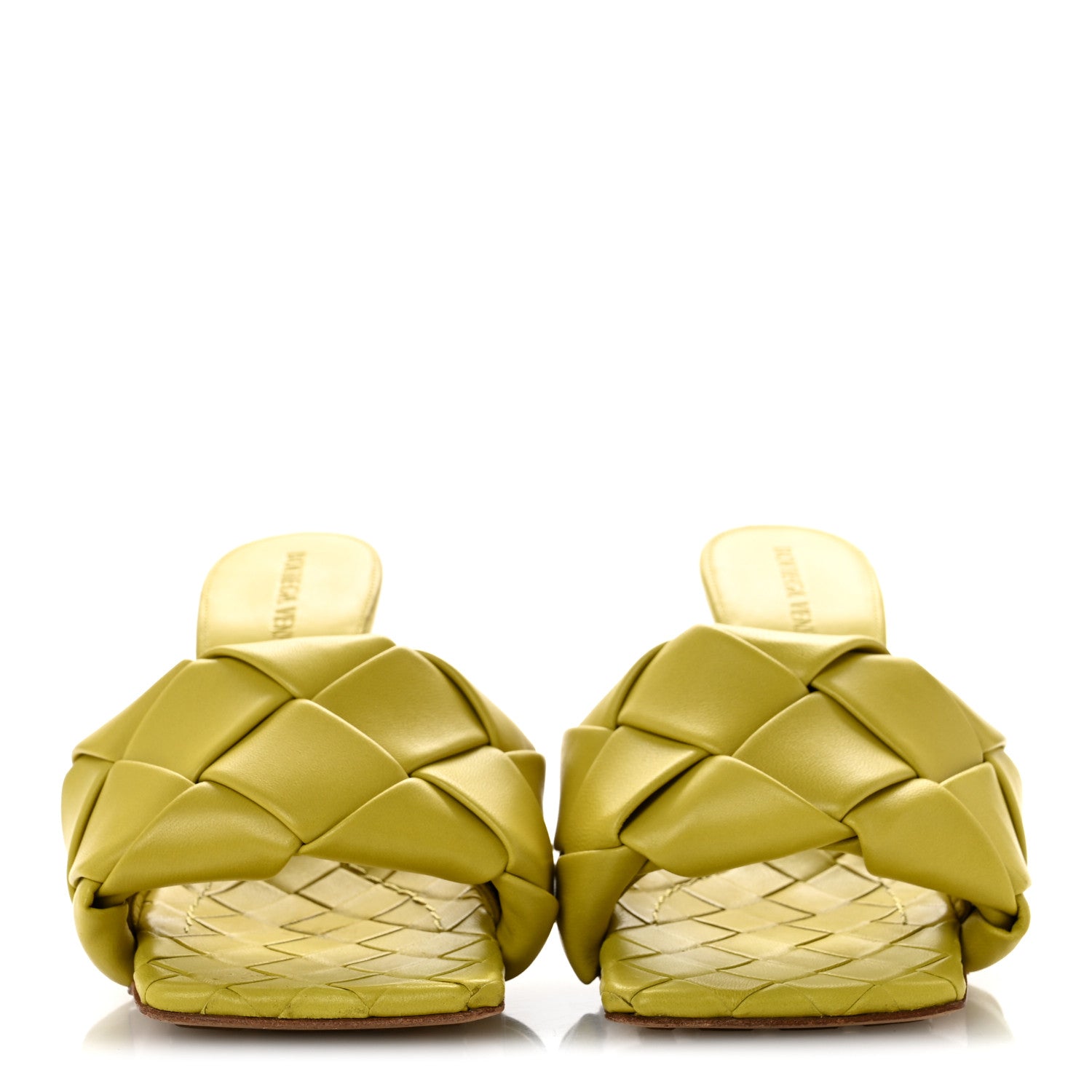 Bottega Veneta Nappa Maxi Intrecciato Lido 90mm Mule Sandals 35 Acid 3 of 9