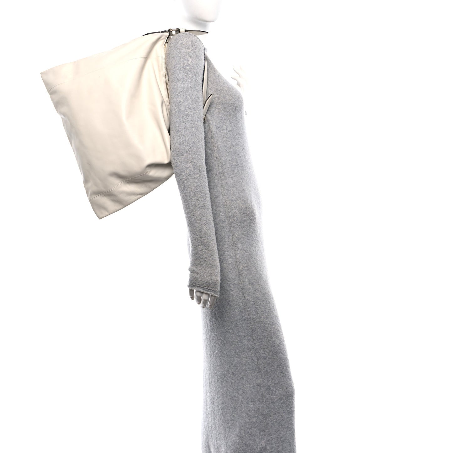 Calfskin Ana Hobo Shopping Tote Latte