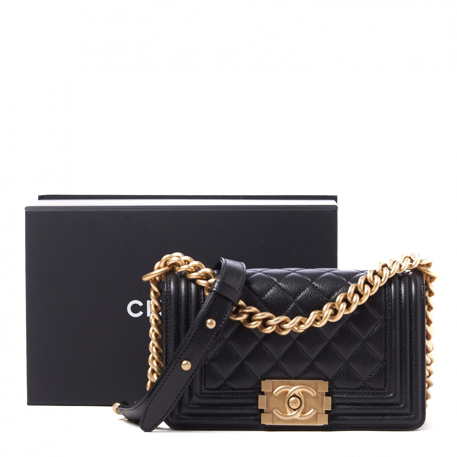 Chanel Caviar Quilted Small Boy Flap Black 10 of 10