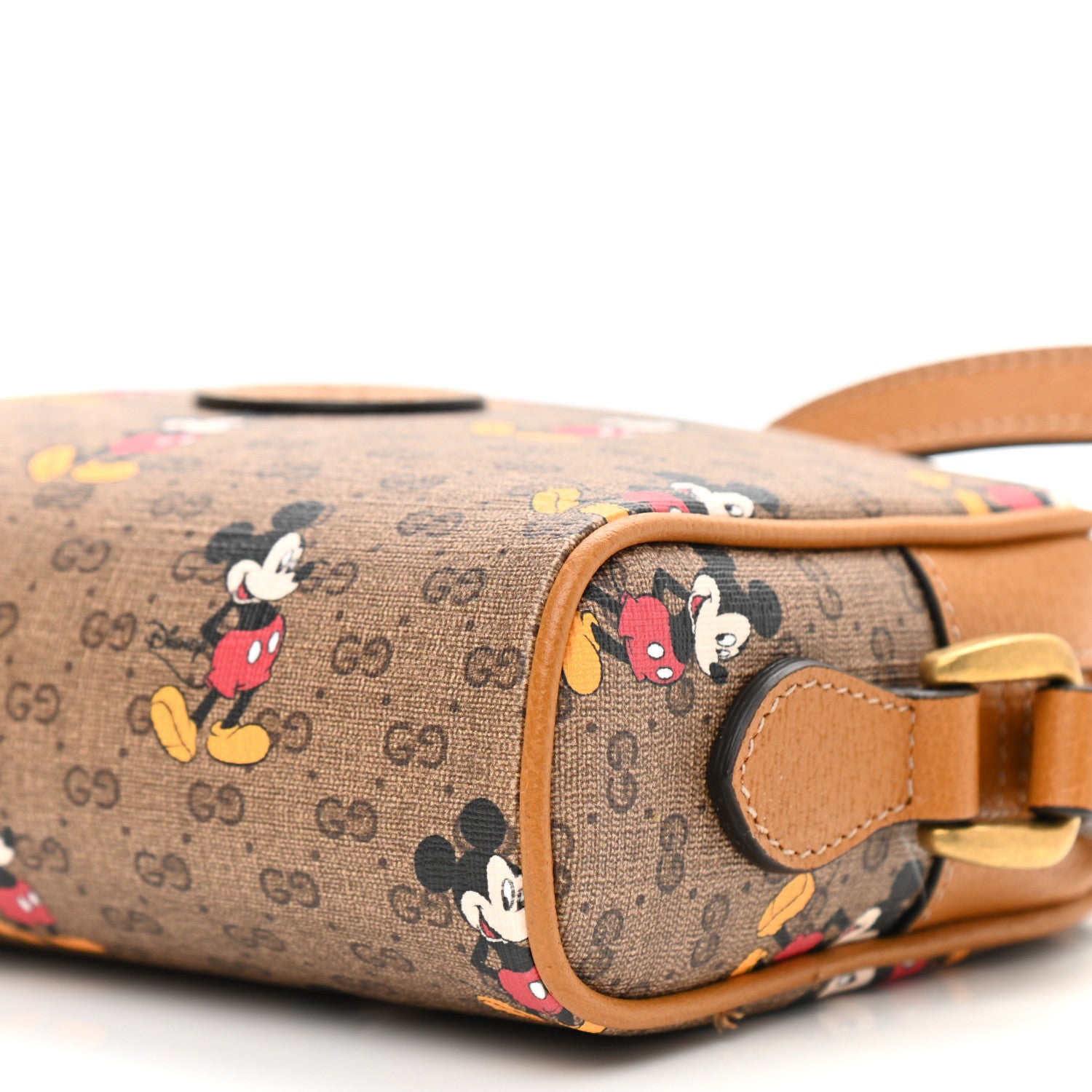 Gucci X DISNEY Mini Vintage GG Supreme Monogram Mickey Mouse Shoulder Bag Beige Vintage Sun Oil 10 of 10