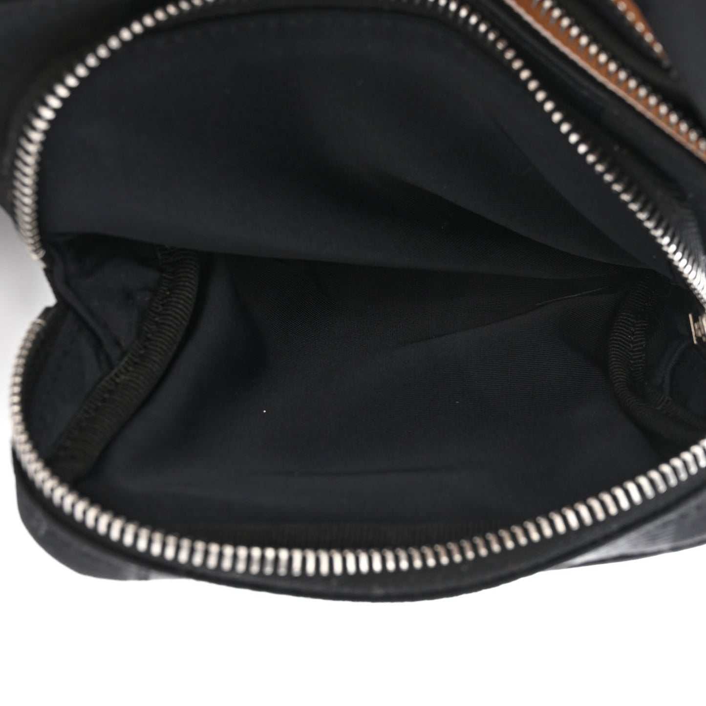 Nylon Vitello Century Pequin Logo Plate Pocket Belt Bag Black