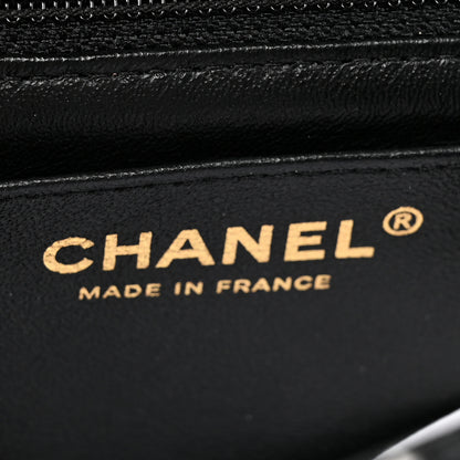 Chanel Tweed Quilted Mini Rectangular Flap Black Ecru White 6 of 10