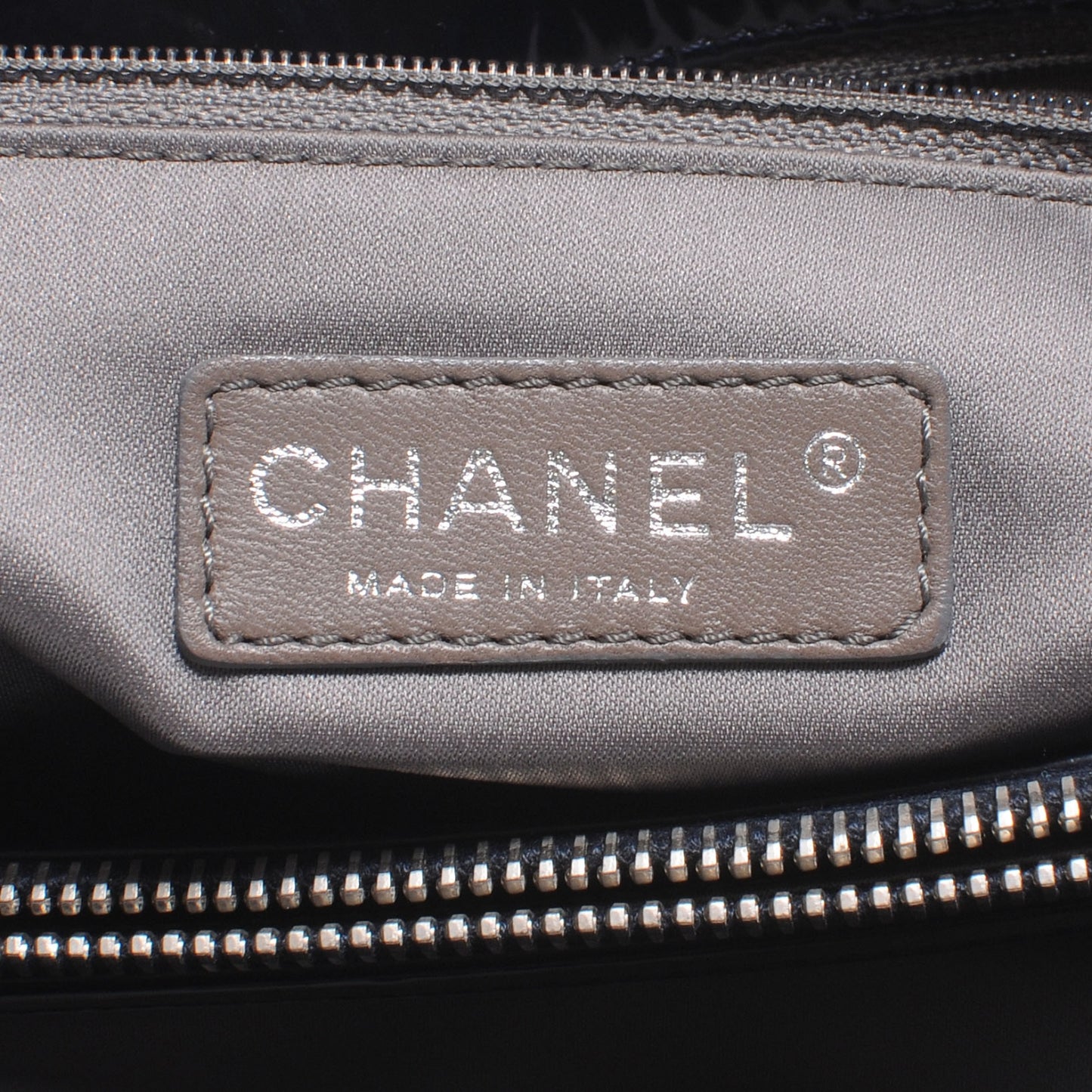 Patent Quilted XL Flap Navy Blue