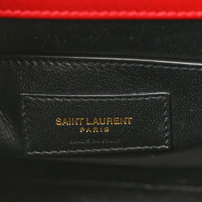 Saint Laurent Lambskin Matelasse Monogram Medium Vicky Chain Bag Rouge Eros 7 of 12
