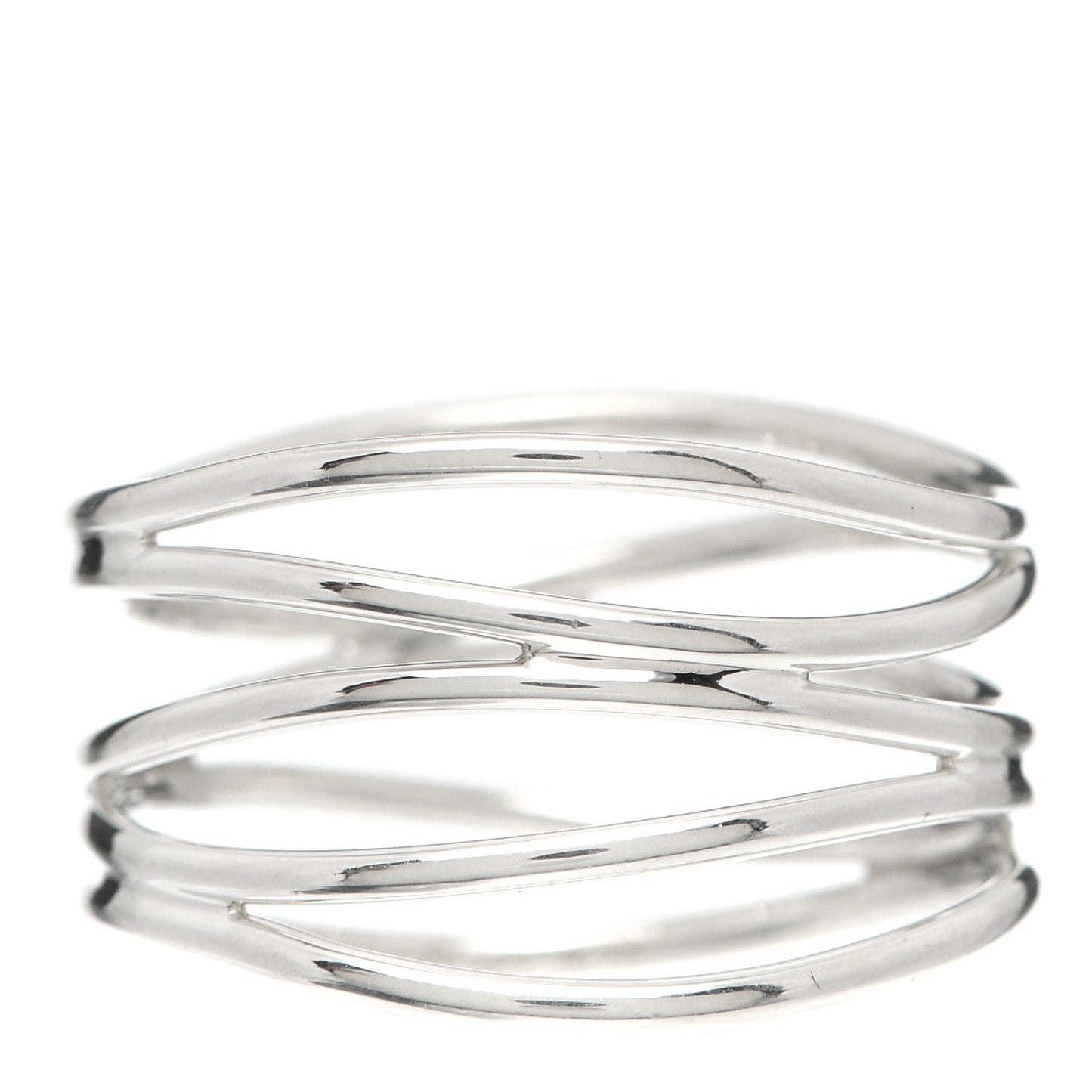 Sterling Silver Elsa Peretti 5 Row Wave Ring 58 8.25