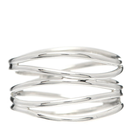 Tiffany Sterling Silver Elsa Peretti 5 Row Wave Ring 58 8.25 1 of 4