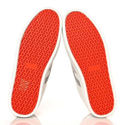 Hermes Epsom Suede Boomerang Sneakers 36.5 White Gris 5 of 10