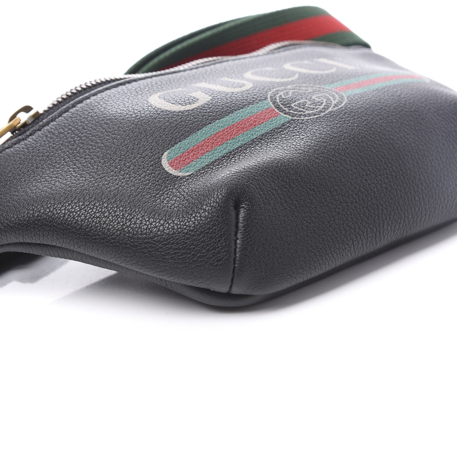 Gucci Grained Calfskin Small Logo Belt Bag Black 8 of 9