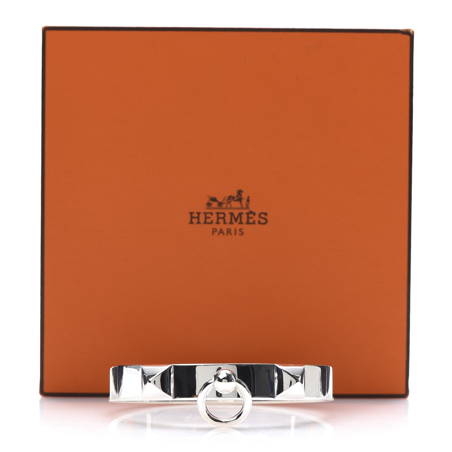 Hermes Sterling Silver PM Collier De Chien Bracelet ST 5 of 5