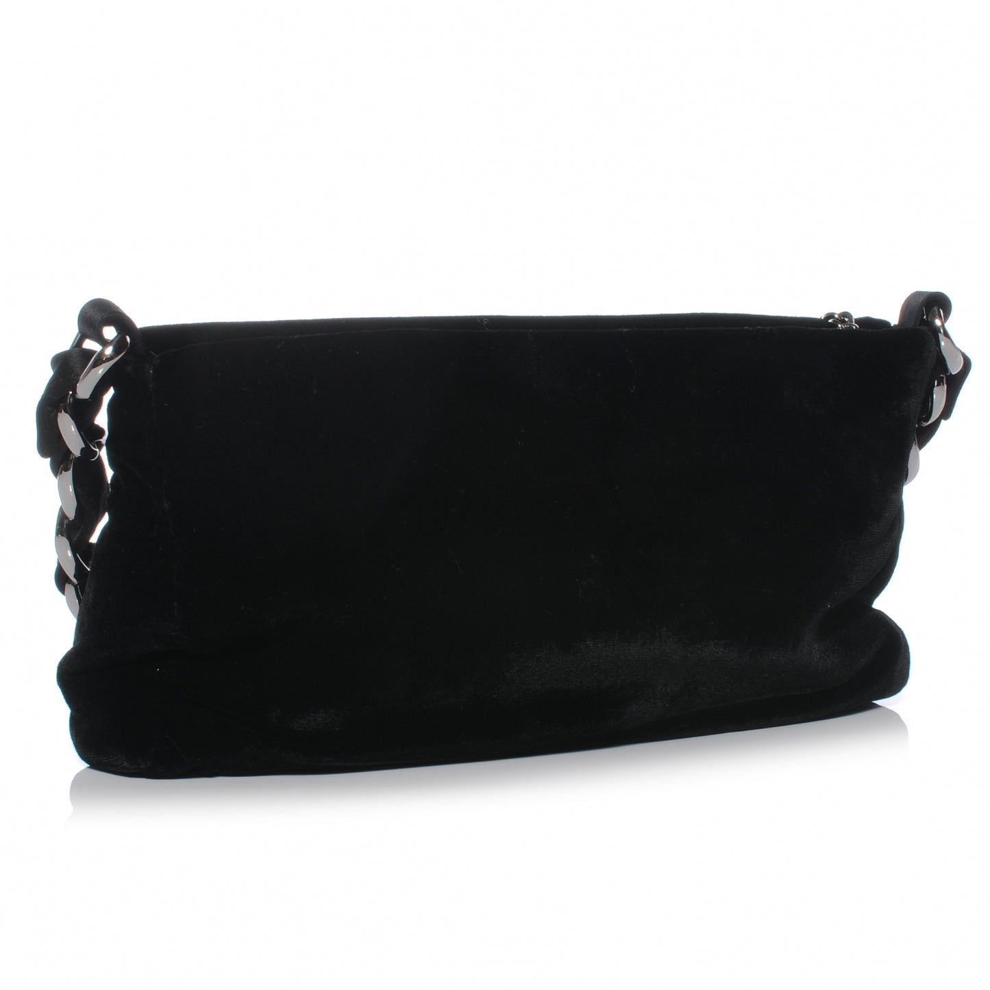 Velvet Satin Evening Bag Black