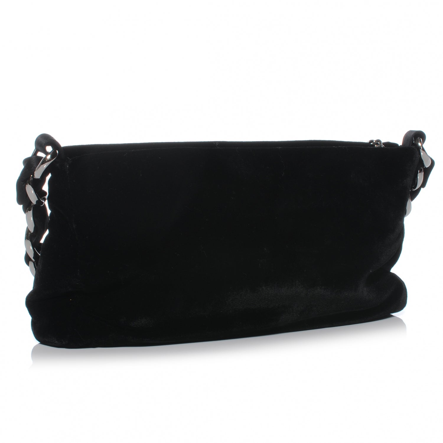 Chanel Velvet Satin Evening Bag Black 3 of 7