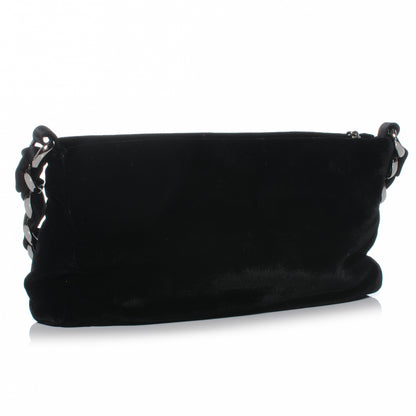 Chanel Velvet Satin Evening Bag Black 3 of 7